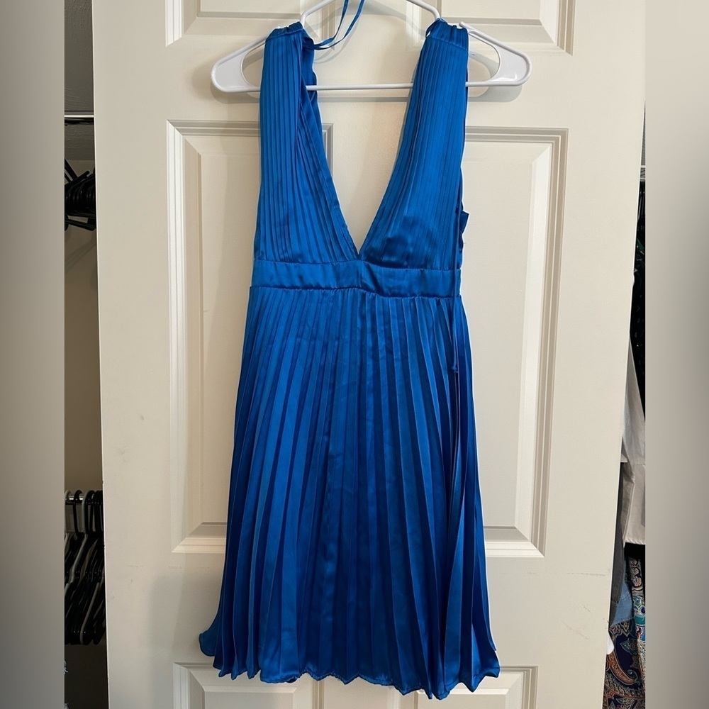 Sincerely Jules Blue Pleated Dress